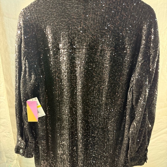 Riley & Rae Black Sequin Blazer - Picture 2 of 4